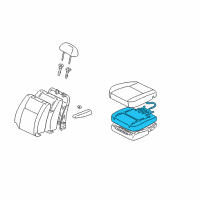 OEM 2004 Toyota Tundra Seat Cushion Pad Diagram - 71511-0C050