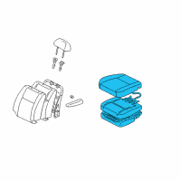 OEM Toyota Tundra Cushion Assembly Diagram - 71410-0C070-E0