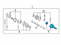 OEM 2011 Nissan Murano Joint Assy-Outer Diagram - 39211-1AA0A