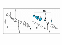 OEM 2015 Nissan Quest Repair Kit-Dust Boot, Outer Diagram - C9BDA-1AA0L