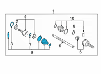 OEM 2016 Nissan Quest Repair Kit - Dust Boot, Inner Diagram - C974A-1JA0H