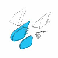 OEM Saturn Ion Mirror Assembly Diagram - 10363818