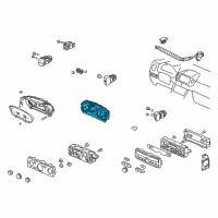 OEM 2004 Honda Pilot Meter Assembly, Speed & Tacho & Fuel & Temperature Diagram - 78150-S9V-A20