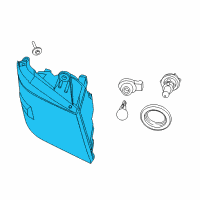OEM 2015 Ram C/V Headlamp-Headlamp Park And Turn Diagram - 5113337AI