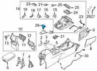 OEM 2021 Kia Seltos Knob Assembly-Gear Shift Diagram - 46720M6110