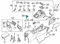 OEM 2021 Kia Soul Knob Assembly-Gear Shift Diagram - 46720M6110