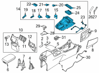 OEM Kia UPR Cover Assembly-Floor Diagram - 84606Q5BK0DD8