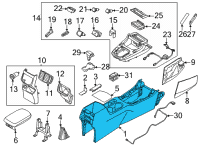 OEM Kia Console-Floor Diagram - 84611Q5200WK