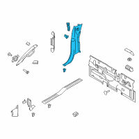 OEM 2020 Ford F-350 Super Duty Rear Pillar Trim Diagram - FL3Z-18278D12-AB