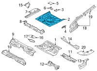 OEM 2021 Nissan Sentra Floor-Rear, Rear Diagram - G4514-6LBMA