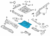 OEM 2020 Nissan Sentra Floor-Rear, Front Diagram - G4512-6LBMA