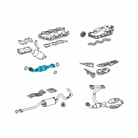 OEM Toyota Tacoma Front Pipe Diagram - 17410-0P400