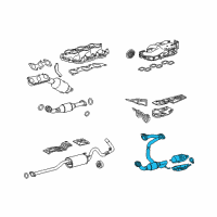 OEM 2005 Toyota Tacoma Converter & Pipe Diagram - 17450-0P030