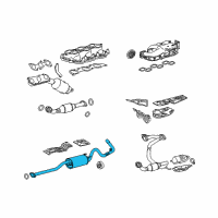 OEM Toyota Tacoma Muffler & Pipe Diagram - 17430-0P011