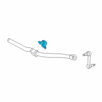 OEM 2005 Lincoln LS Sway Bar Bracket Diagram - XW4Z5486AB