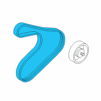 OEM 2012 Hyundai Accent Ribbed V-Belt Diagram - 25212-2B030