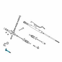 OEM Kia Sedona Tie Rod End Assembly, RH Diagram - 0K55232280