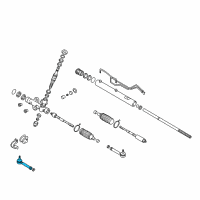 OEM 2003 Kia Sedona Tie Rod End Assembly, RH Diagram - 0K55232280