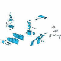 OEM Buick Rendezvous Console Asm-Front Floor *Very Dark Gray Diagram - 10328137