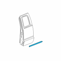 OEM Dodge Dakota Molding-Rear Door Diagram - 55077979AA