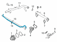 OEM 2022 Nissan Frontier Hose-Water Diagram - 14056-9BT0B