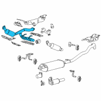 OEM Lincoln Navigator Converter & Pipe Diagram - 9L1Z-5E212-B