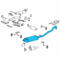 OEM 2013 Ford Expedition Muffler & Pipe Diagram - 9L1Z-5230-B
