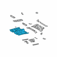OEM Toyota Matrix Front Floor Pan Diagram - 58111-02903