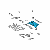 OEM 2007 Toyota Matrix Pan, Center Floor Diagram - 58211-01050