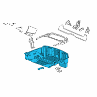 OEM 2013 Chevrolet Corvette Rear Floor Pan Diagram - 22851236