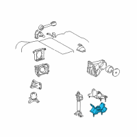 OEM 2001 Toyota Solara Lower Mount Diagram - 12372-0A020