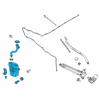 OEM Lincoln Washer Reservoir Diagram - EJ7Z-17618-A
