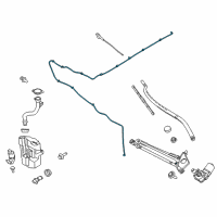 OEM 2015 Lincoln MKC Washer Hose Diagram - EJ7Z-17A605-F