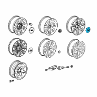 OEM 2016 Cadillac Escalade Center Cap Diagram - 23432315