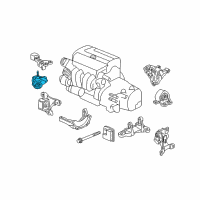 OEM 2003 Honda Element Rubber, Engine Side Mounting Diagram - 50821-SCV-A02