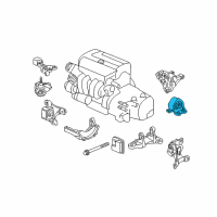 OEM 2006 Honda Element Rubber Assy., RR. Engine Mounting Diagram - 50810-S9A-013