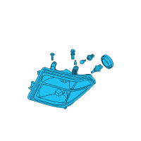 OEM Nissan Pathfinder Passenger Side Headlamp Assembly Diagram - 26010-EA525