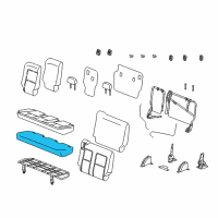 OEM 2006 Saturn Vue Pad, Rear Seat Cushion *Neutral Diagram - 22701664