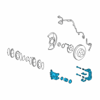 OEM 2012 Acura TSX Caliper Sub-Assembly, Left Front Diagram - 45019-SEA-J02