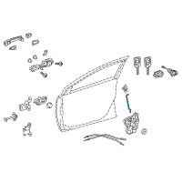 OEM 2018 Toyota Corolla iM Lock Rod Diagram - 69311-12190