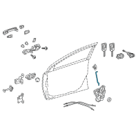 OEM 2017 Toyota Corolla iM Lock Rod Diagram - 69311-12190