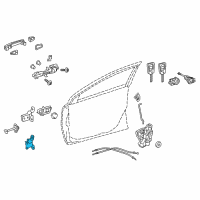 OEM Toyota Prius Plug-In Lower Hinge Diagram - 68740-02080