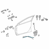 OEM 2017 Toyota Corolla iM Lock Cable Diagram - 69710-12180