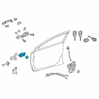 OEM Toyota Corolla iM Handle, Inside Diagram - 69206-12240-C0