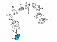 OEM 2022 Acura TLX BRACKET, ENGINE SIDE MOUNTING Diagram - 11910-5BF-A00