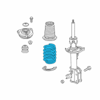 OEM 2017 Jeep Compass Front Coil Spring Diagram - 68284185AC