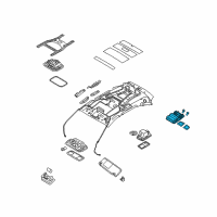 OEM 2011 Hyundai Veracruz Overhead Console Lamp Assembly Diagram - 92800-3J120-6T