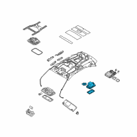 OEM 2012 Hyundai Veracruz Rear Map Lamp Assembly, Left Diagram - 92810-3J000-6T