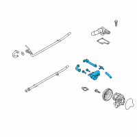 OEM Hyundai Genesis Fitting Assembly-Coolant Outlet Diagram - 25670-3F400