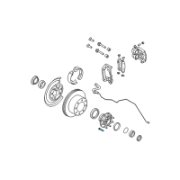 OEM 2012 Ford F-350 Super Duty Rotor Wheel Stud Diagram - 3C3Z-1107-BA
